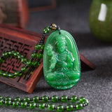 Green Chinese Agate Pendant Jade Necklace Charm Jewelry