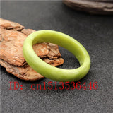 Green Chinese Jade Bracelet Bangle Woman Lucky Amulet 54-64mm