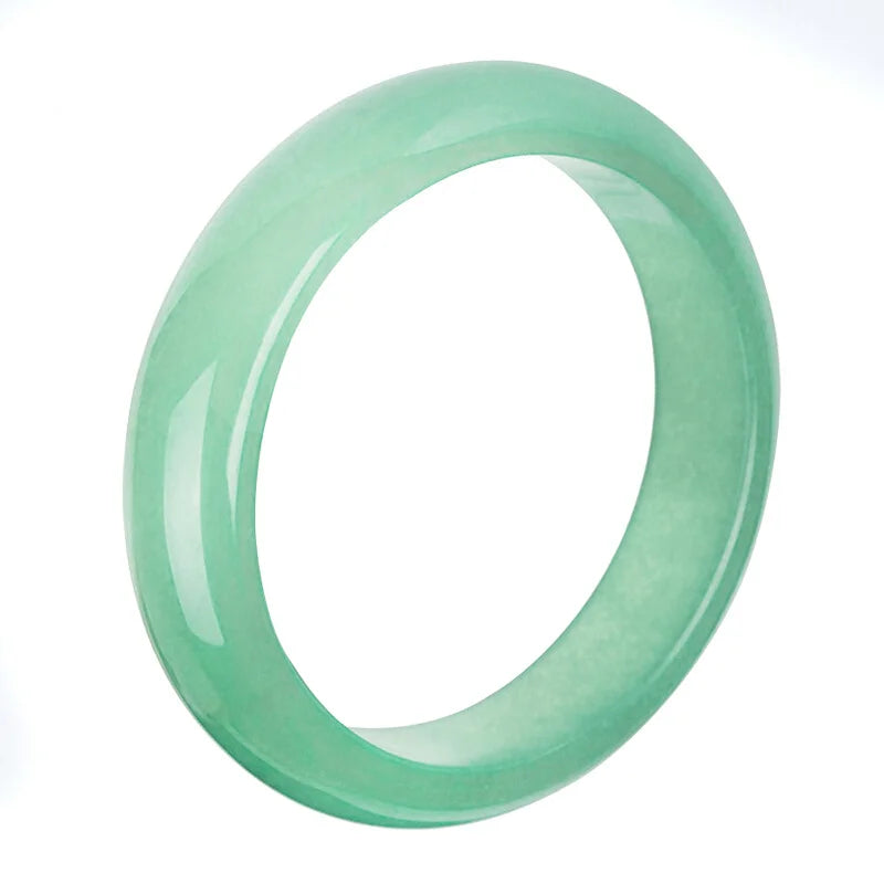 Natural Green Chinese Jade Bracelet Bangle Woman Lucky Amulet