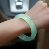 Natural Green Chinese Jade Bracelet Bangle Woman Lucky Amulet