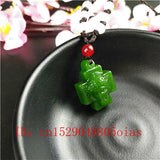 Green Jade Cross Pendant Necklace Charm Jewelry Carved Jesus Amulet