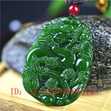 Green Chinese Jade Dragon Pendant Necklace Charm