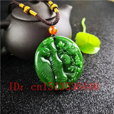 Green Chinese Parrot Carved Jade Pendant Necklace Lucky Amulet