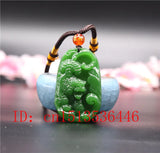 Green Chinese Tiger Jade Pendant Necklace Charm