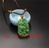 Green Chinese Tiger Jade Pendant Necklace Charm