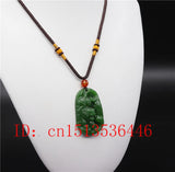 Green Chinese Tiger Jade Pendant Necklace Charm