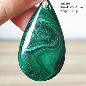 Chrysocolla Malachite Pendant Necklace Natural Green Gemstone Jewelry