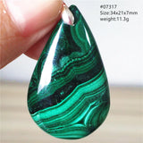 Chrysocolla Malachite Pendant Necklace Natural Green Gemstone Jewelry