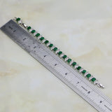 Green CZ Silver 925 Charm Bracelet Christmas Gift