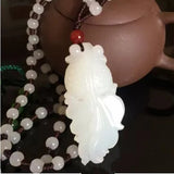 Natural Green Double-sided Carved Goldfish Pendant Boutique Jewelry