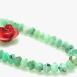 Green Emerald Faceted Rondelle Loose Beads Gemstone Bracelet Necklace