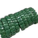 Green Epidote Stone Beads Bracelet Natural Gemstone Jewelry Bangle