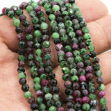 Natural Green Faceted Zoisite Beads Stone High 4 5mm Round Loose