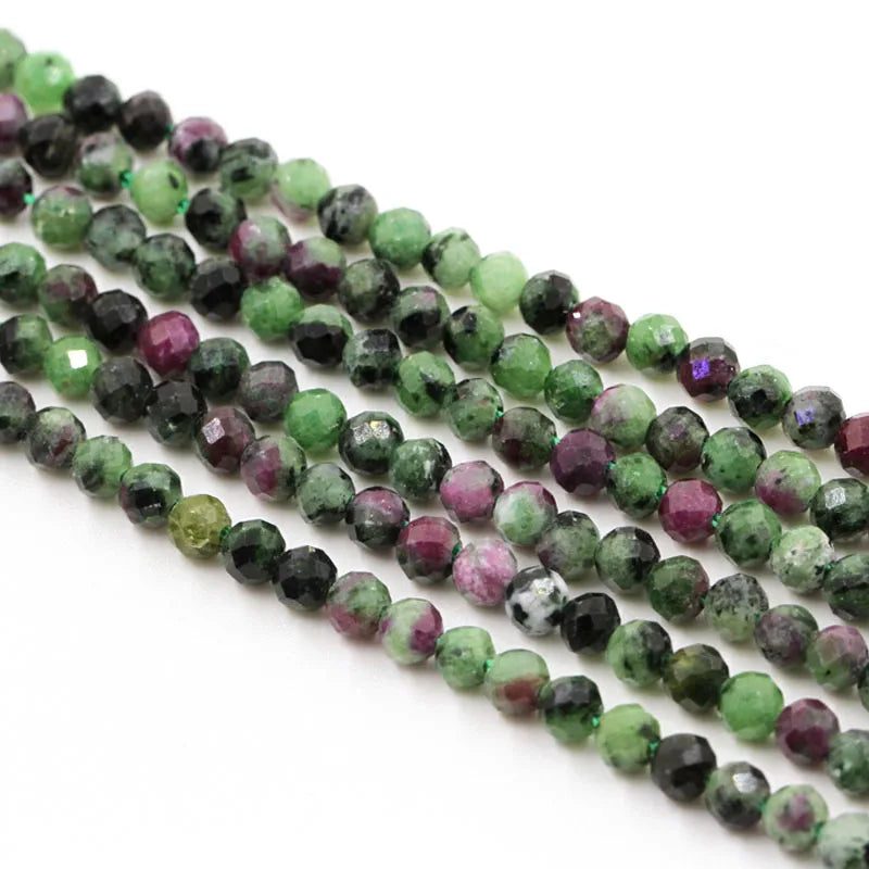 Natural Green Faceted Zoisite Beads Stone High 4 5mm Round Loose