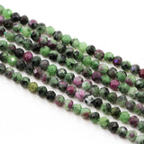 Natural Green Faceted Zoisite Beads Stone High 4 5mm Round Loose