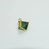 Green Fluorite Charm Pendant for Women Necklace
