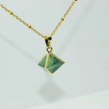 Green Fluorite Charm Pendant for Women Necklace
