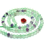 Green Fluorite Faceted Rondelle Loose Beads for DIY Jewelry Making