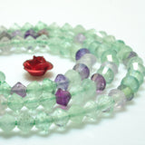 Green Fluorite Faceted Rondelle Loose Beads for DIY Jewelry Making