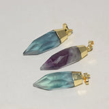 Natural Green Fluorite Quartz Pendant for Jewelry making Women Plating stone
