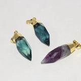 Natural Green Fluorite Quartz Pendant for Jewelry making Women Plating stone