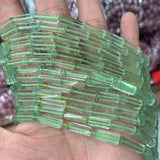 Green Fluorite Stone Beads 15'' Tube Cuboid Loose Beads DIY Jewelry Making
