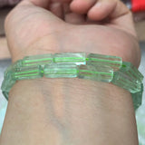 Green Fluorite Stone Beads 15'' Tube Cuboid Loose Beads DIY Jewelry Making