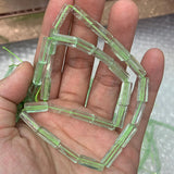 Green Fluorite Stone Beads 15'' Tube Cuboid Loose Beads DIY Jewelry Making