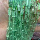 Green Fluorite Stone Beads 15'' Tube Cuboid Loose Beads DIY Jewelry Making