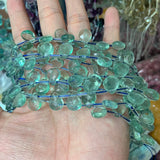 Natural Green Fluorite Stone Beads 15'' Faceted Drop DIY Loose Beads