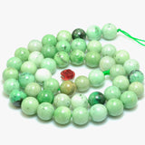 Natural Green Garnet Smooth Round Loose Beads Gemstone Bracelet Necklace