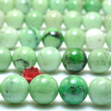 Natural Green Garnet Smooth Round Loose Beads Gemstone Bracelet Necklace