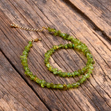 Green Grape Stone Bracelet Copper Buckle Bihemia Beach Accessory