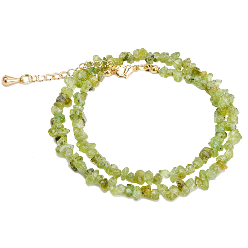 Green Grape Stone Bracelet Copper Buckle Bihemia Beach Accessory