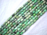 Green Grass Stone Flat Rectangle 10*14mm Beads DIY Jewelry Making