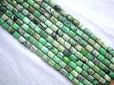 Green Grass Stone Flat Rectangle 10*14mm Beads DIY Jewelry Making
