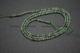 Green Rutilated Quartz Diamond Cut Faceted 2mm 3mm Round Loose Beads