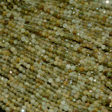 Natural Green Grossularite Garnet Faceted Round Beads 3mm