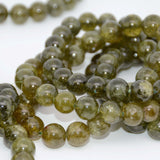 Green Grossularite Garnet Round Beads Bracelet 10mm-10.5mm