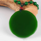 Green Jade Dragon Phoenix Pendant Boutique Jewelry Necklace