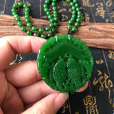Green Hand Carved Pisces Jade Pendant Couple Necklace Gift