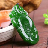 Natural Green Ruyi Jade Pendant Jewelry Men Women Necklace Gift