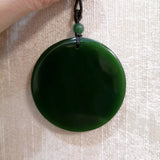 Natural Green Butterfly Peony Jade Pendant Necklace