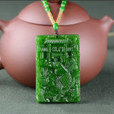 Natural Green Carp Jade Pendant Necklace Gift