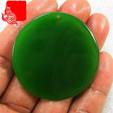 Green Hand-carved Crane Jade Pendant Jewelry Dragon Turtle Necklace