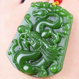Green Dragon Jade Pendant Zodiac Necklace Gift