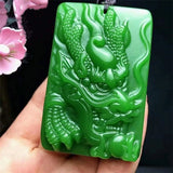 Dragon Jade Pendant Men Women Zodiac Necklace Gift