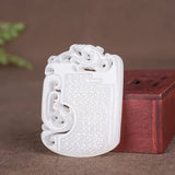 Hand-carved Dragon Jade Pendant Necklace