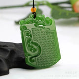 Hand-carved Dragon Jade Pendant Necklace
