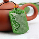Hand-carved Dragon Jade Pendant Necklace